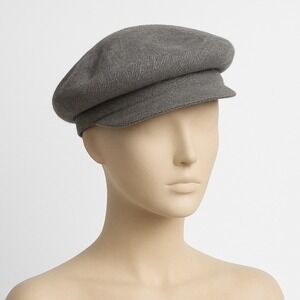 Wool Rabbit Hair Visor Beret Hat Cap Gatsby Paperboy Newsboy Grey